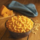 Creamy Macaroni and Cheese in a Metal Bowl