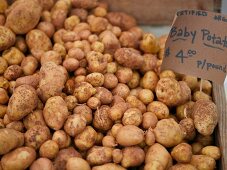 Organic Baby Potatoes at a Farmer's Market in Seattle Washington