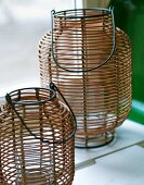 Japanese style wooden lanterns