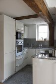 Modern kitchen with white fitted units