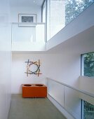 An open-plan anteroom - a gallery in front of a facade