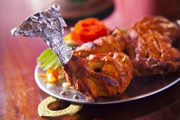 Spicy grilled chicken legs (India)
