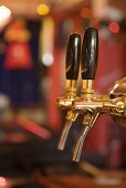 Beer taps in the bar