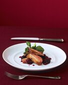 Duck breast with cherry sauce