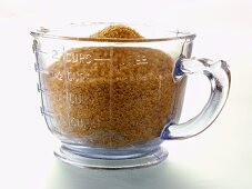 Brown Sugar Crystals in a Measuring Cup
