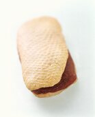 Raw duck breast with skin