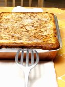 Pan of Lasagna with Spatula