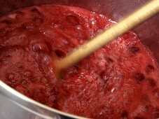 Cooking Cherries in a Pan