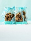 Drop Cookies in blue bags for giving