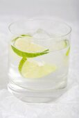 A gin and tonic with lime