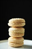 Three Coconut Macaroons; Stacked