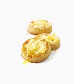 Crumpets with butter