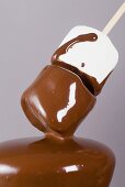 Marshmallows mit Schokolade überzogen