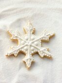 Decorated sweet pastry biscuit (snowflake)