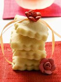 Filled sweet pastry biscuits for Valentine's Day