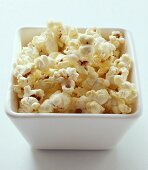 Popcorn in square bowl