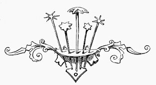 Sternförmige Kochlöffel im Kochlöffelhalter (Illustration)