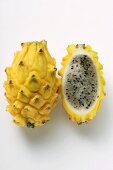 Whole and half pitahaya