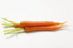 Three young carrots