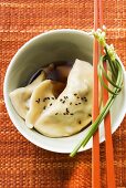 Wontons with soy sauce