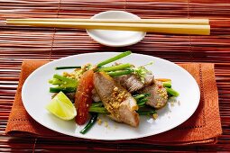 Vegetable salad with pork (Asia)