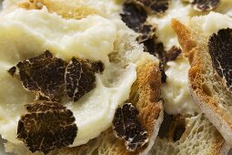 White bread with truffle spread (close-up)