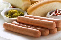 Ingredients for hot dogs