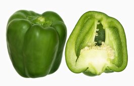 One whole and one half green pepper
