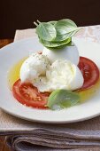 Insalata caprese (Tomatoes with mozzarella and basil)