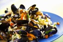 Mussels with rice
