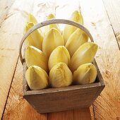Chicory in a wooden basket