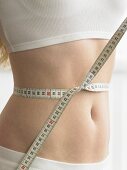 Tape measure around someone's waist