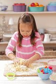 A girl knead shortbread