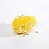 A squeezed lemon half