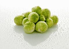 A heap of Brussels sprouts