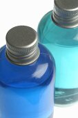 Small bottles in blue