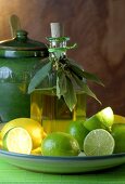 Olivenöl, Limetten und Zitrone