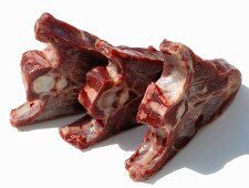 Three frozen lamb chops