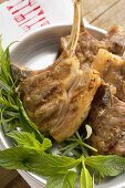 Grilled lamb cutlets with fresh herbs