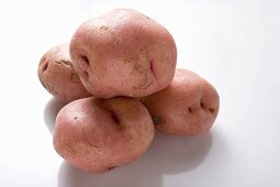 Four red potatoes