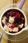 Rice pudding with berries