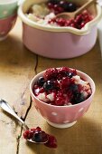 Rice pudding with berries