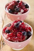 Rice pudding with berries