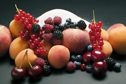 Fruit still life with sugar