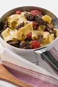 Pappardelle with braised oxtail and tomatoes