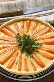 Carrot tart with parsley