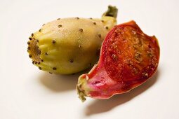 Whole and half prickly pear