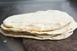 Flatbread, in a pile