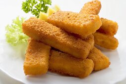 Fish fingers with garnish