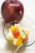 Fruit salad and apple